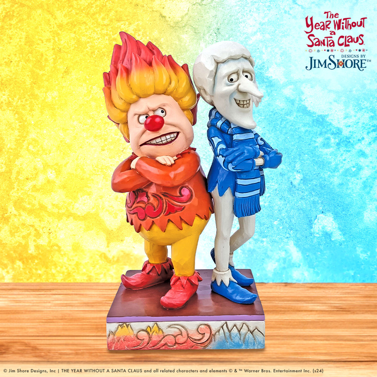 Jim Shore Heartwood Creek Heat Miser & Snow Miser Back to Back