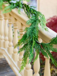 9' Green Soft Cedar Garland