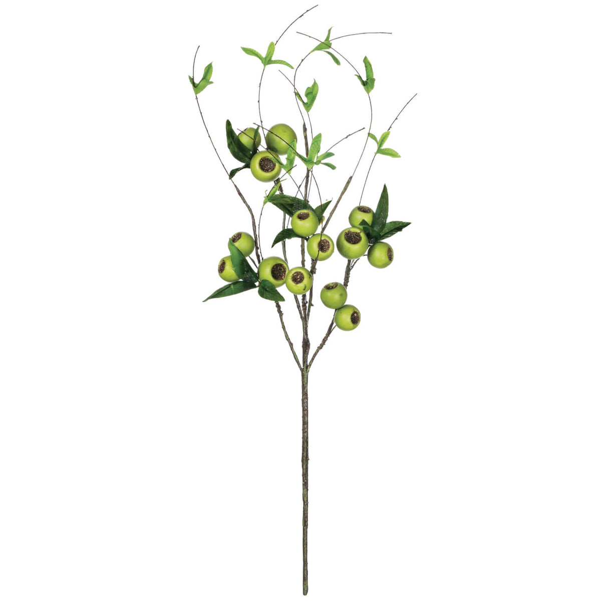 22" Blush Berry Pods Leaves Spray