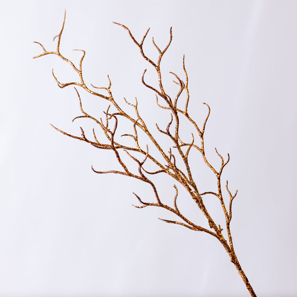 38" Glitter Gold Twig Branch