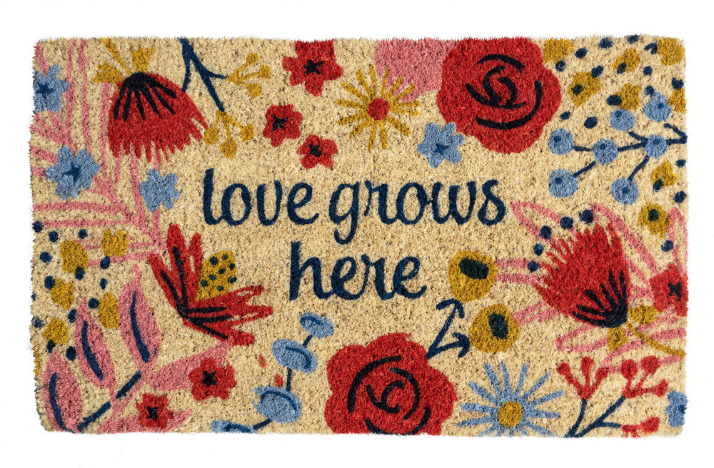 Love Grows Here Coir Doormat