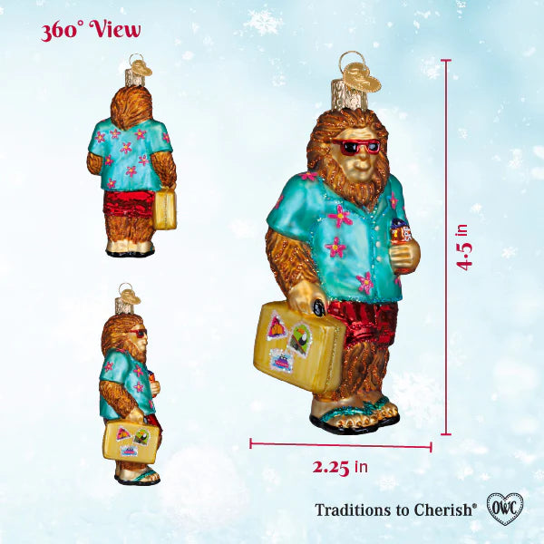Sasquatch Gone Tropics Ornament