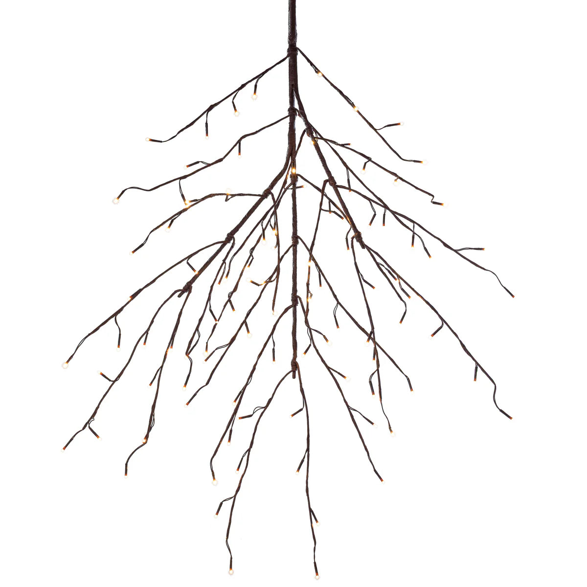 40" Brown Branch Hanging Twig with Warm White LED Bush