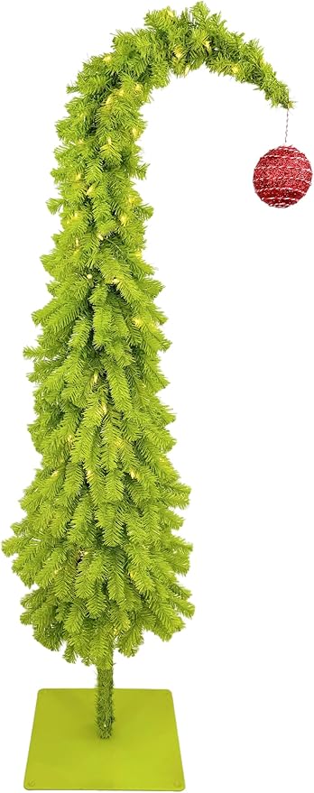 5' Grinch Tree with Light Green LED