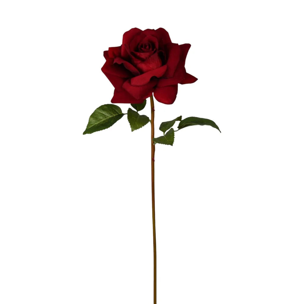 22" Burgundy Rose Stem