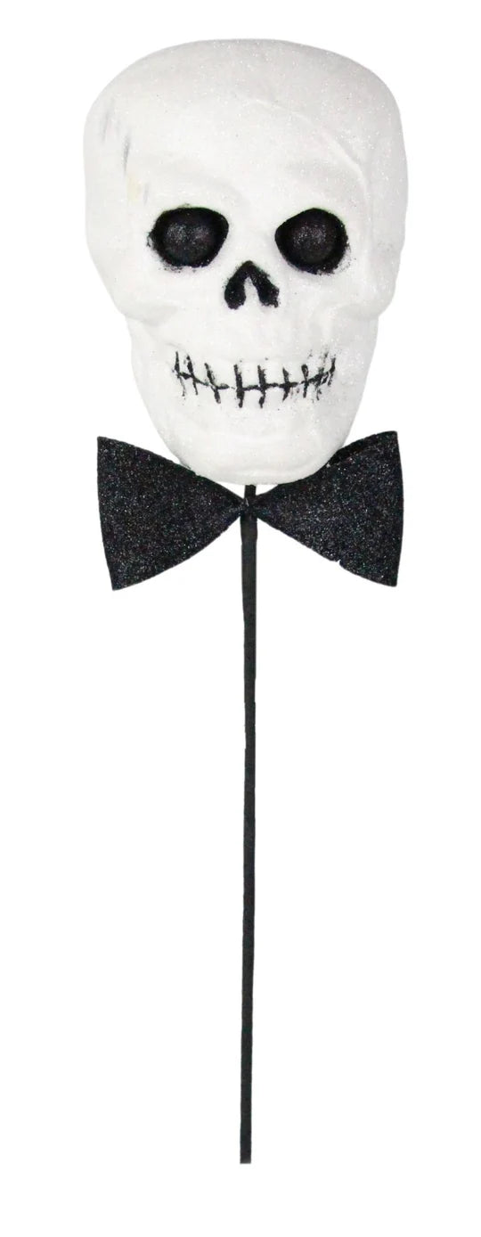 27" Black White Skull Pick