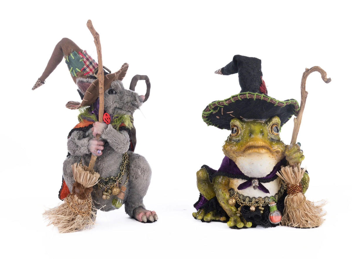 Rat And Frog Witches Assortment of 2 - Katherine's Collection