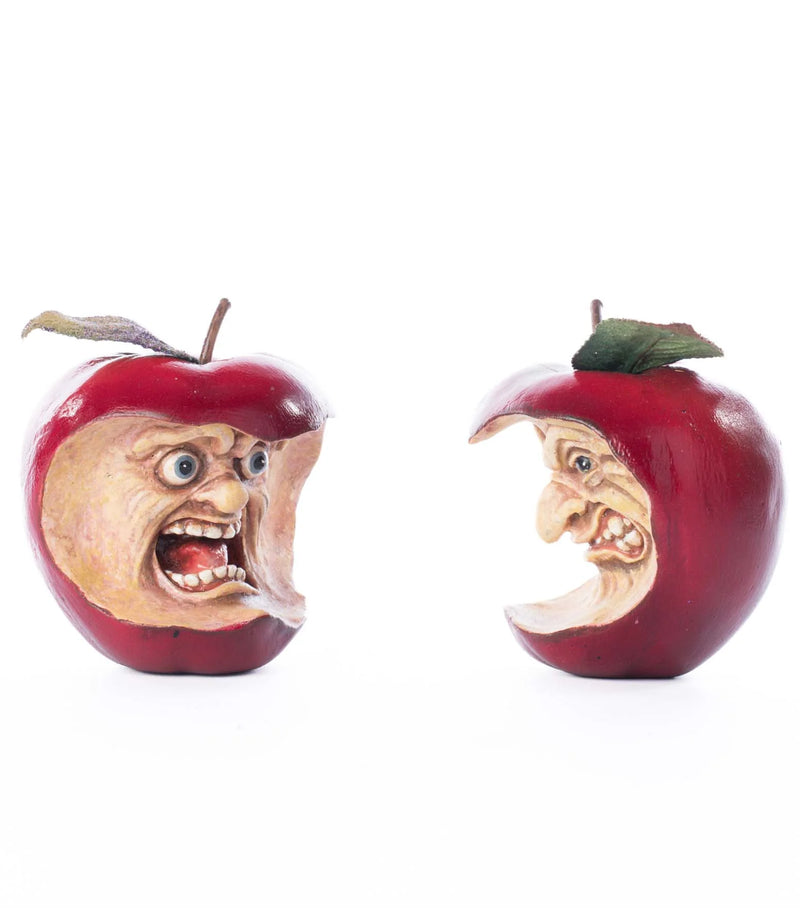 Toxic Terry & Noxious Nelson Apples Set of 2 - Katherine's Collection