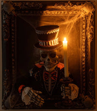 Great Grandpa Macabre W/Candle Wall - Katherine's Collection