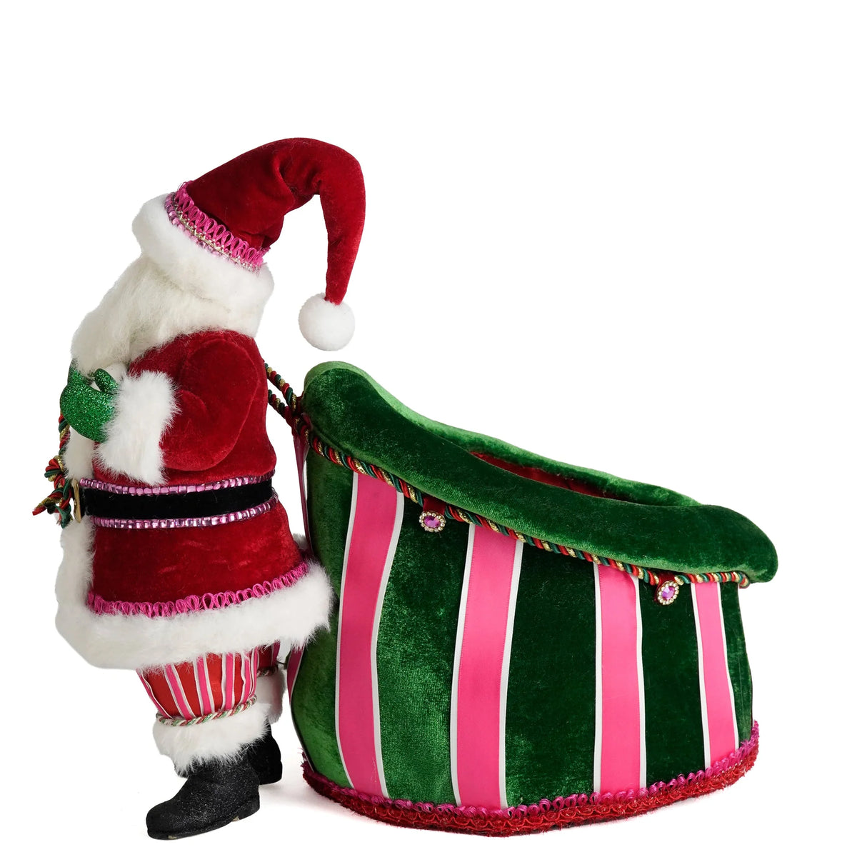 Papa Noel and Bag Candy Holder- Katherine's Collection