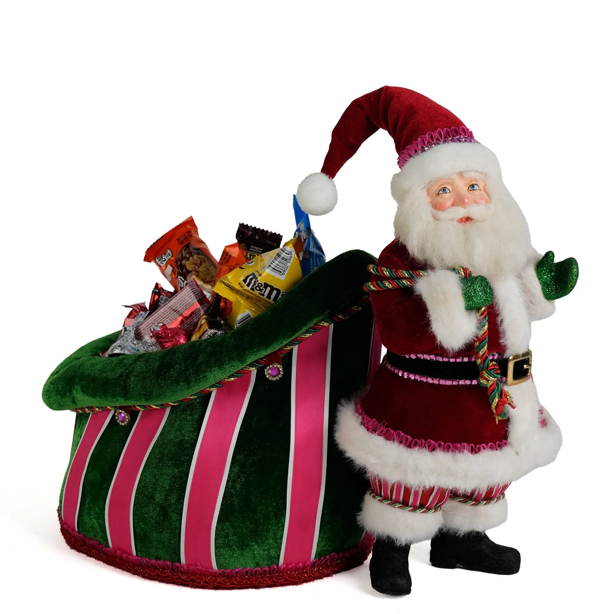 Papa Noel and Bag Candy Holder- Katherine's Collection
