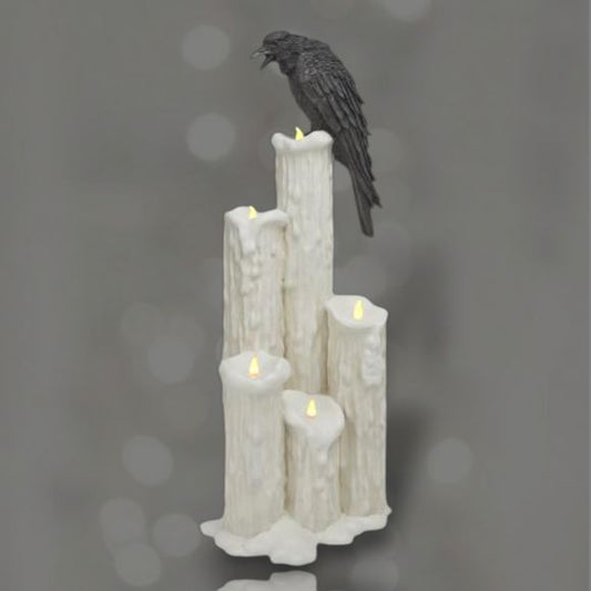 31" LED Crow Candle Centerpiece