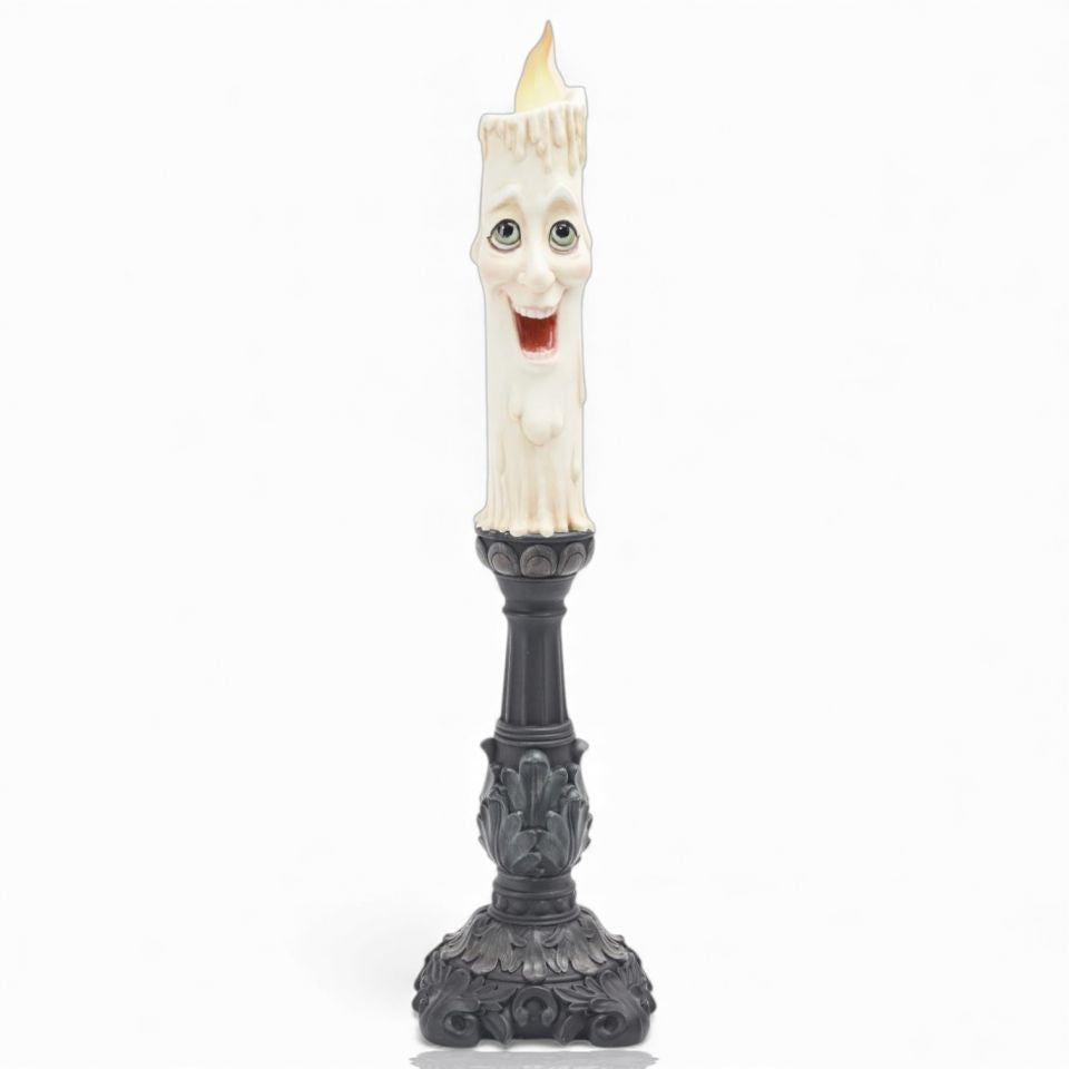 17" Spooky Face Candleholder