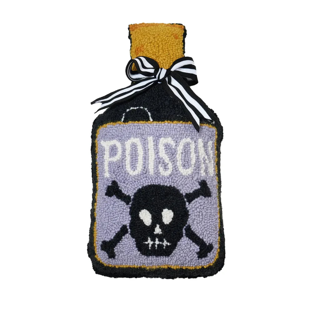 Poison Bottle Halloween Potion Throw Pillow