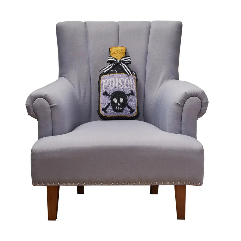 Poison Bottle Halloween Potion Throw Pillow