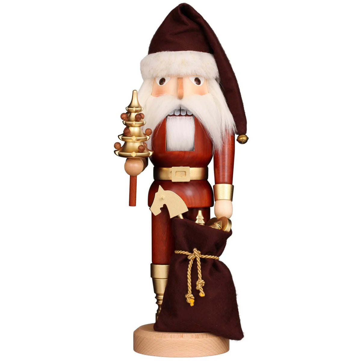 Natural And Gold Santa Nutcracker