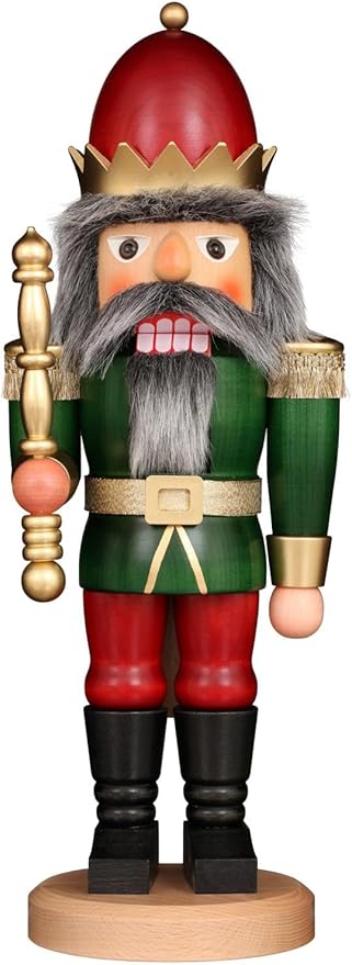 16.9" Red & Green King Nutcracker