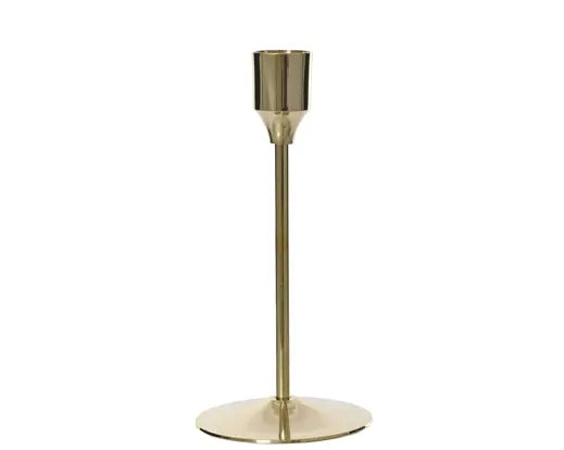 8" Gold Brass Candleholder