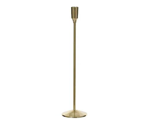 15" Gold Brass Candleholder