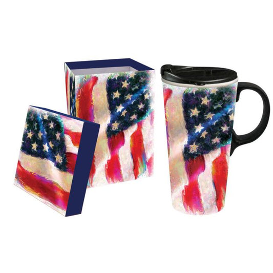 17oz American Flag Travel Cup