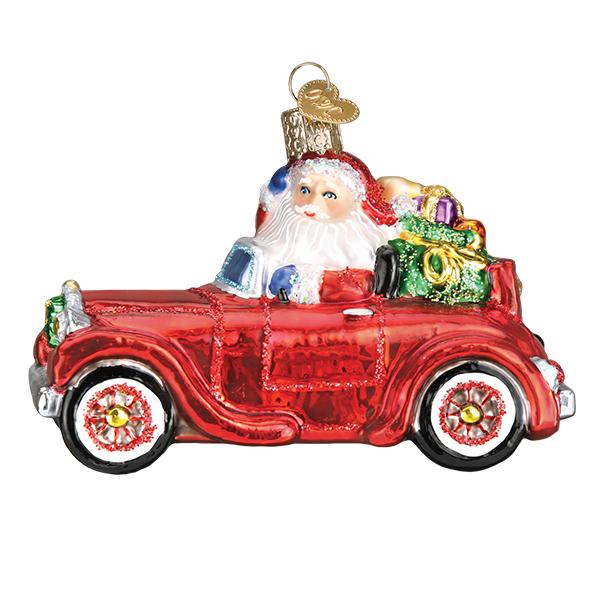 Santa In Sleigh - Old World Christmas Ornament