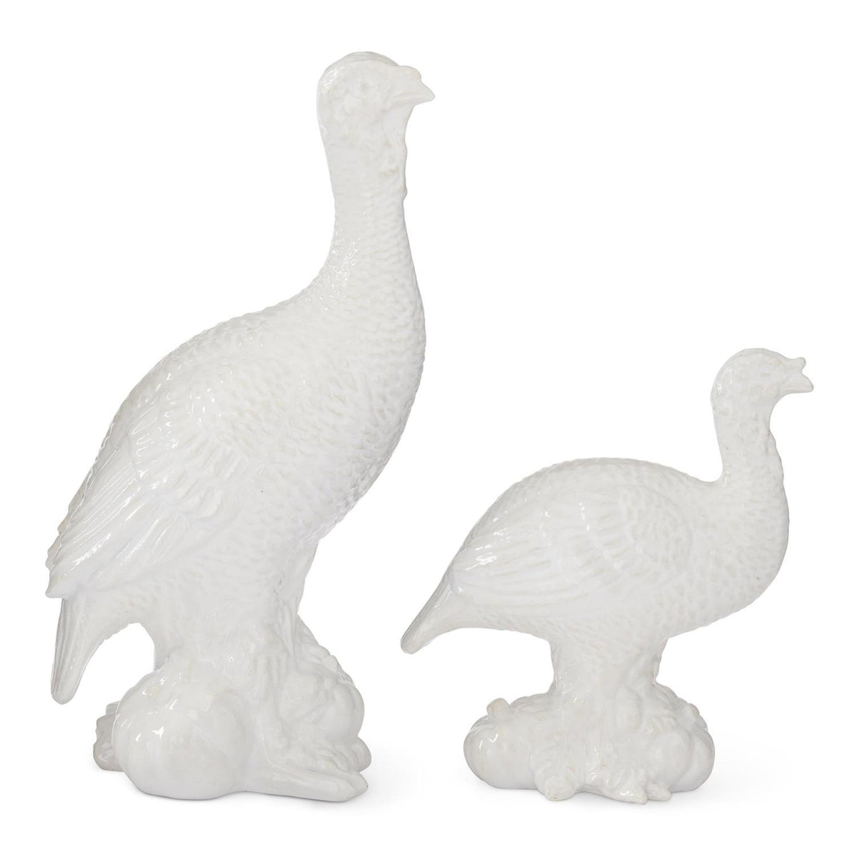 14" White Resin Turkey, Large