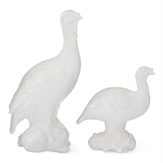 14" White Resin Turkey, Large