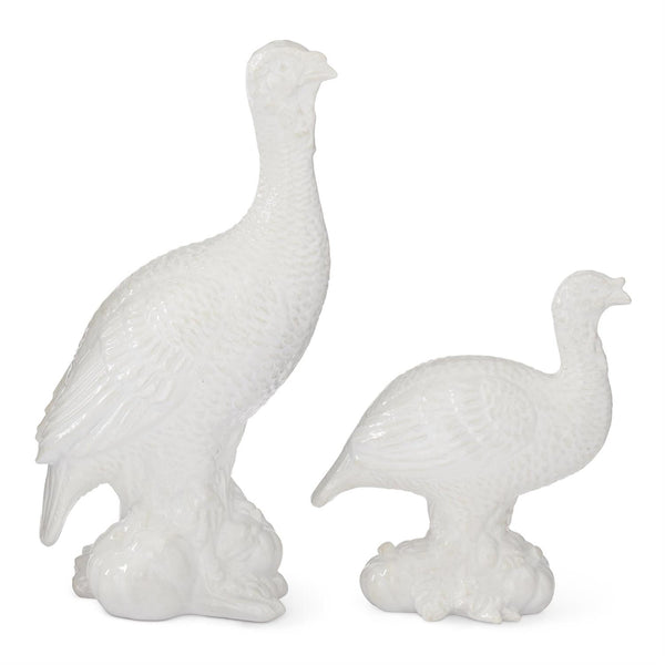 14" White Resin Turkey, Large