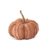 7" Orange Fringe Pumpkin