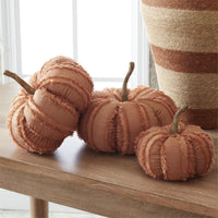 7" Orange Fringe Pumpkin