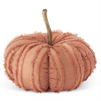 9.5" Orange Fringe Pumpkin