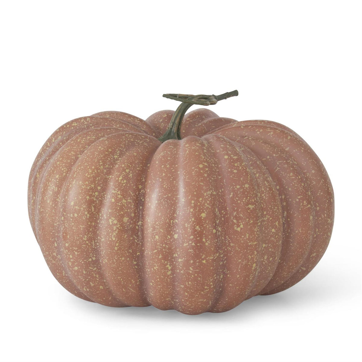 7.75" Brown & Yellow Speckled Pumpkin