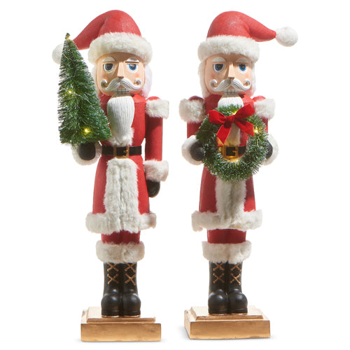 24" Santa With Lights Nutcracker