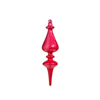 10" Finial Glass Blown Ornament Assorted