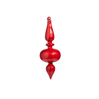 10" Finial Glass Blown Ornament Assorted