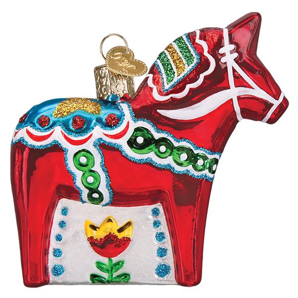 Swedish Dala Horse - Old World Christmas Ornament
