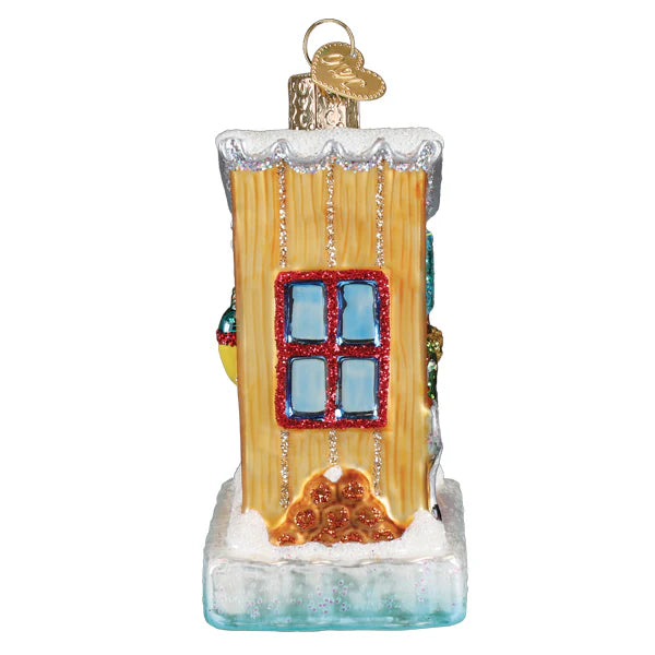 Old World Christmas Blown Glass Ornament Ice Fishing Shanty - Thumbnail 5