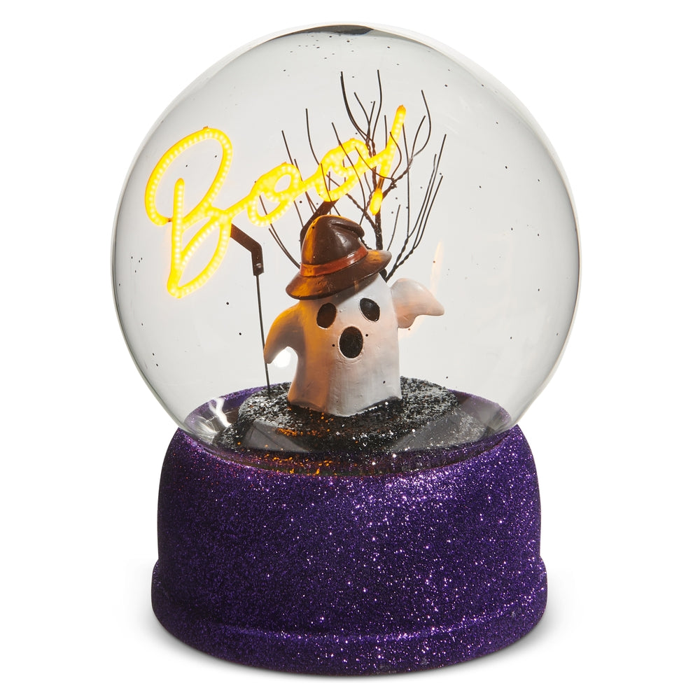 6" Lighted Neon Boo Globe