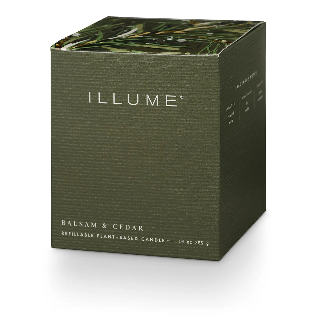 Balsam & Cedar Refillable Boxed Glass Candle - Thumbnail 2
