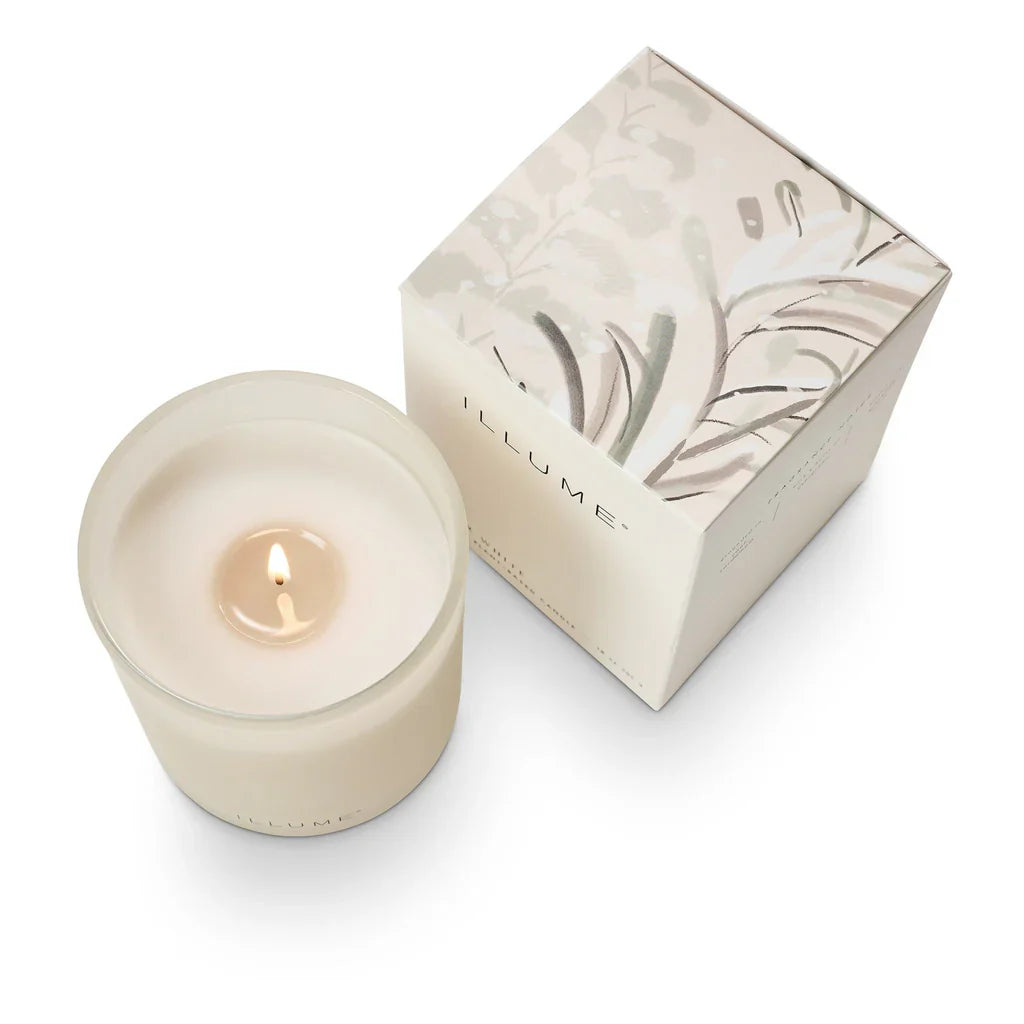 Winter White Refillable Boxed Glass Candle