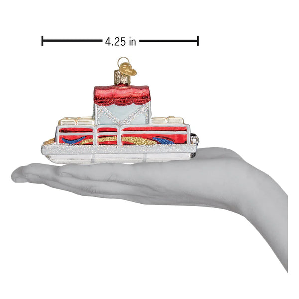 Pontoon Boat - Old World Christmas Ornament