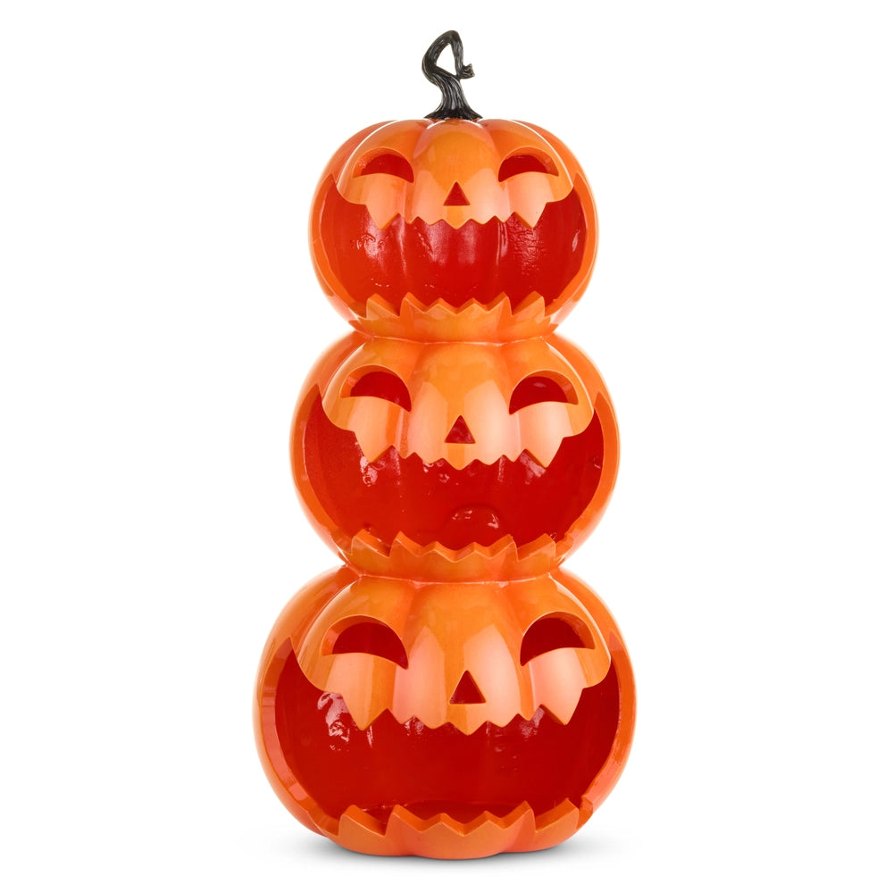 24" Orange Stacked Jack O Lantern