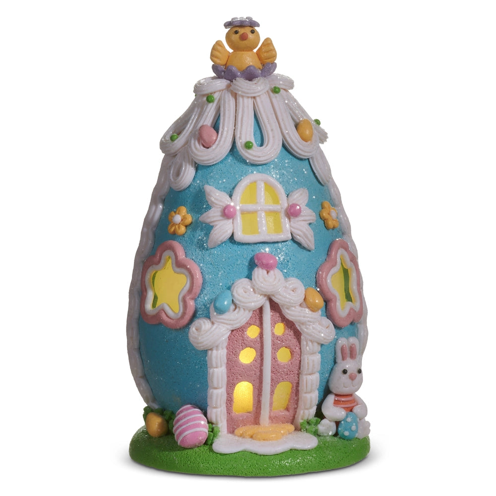9" Lighted Hatchling Gingerbread Egg