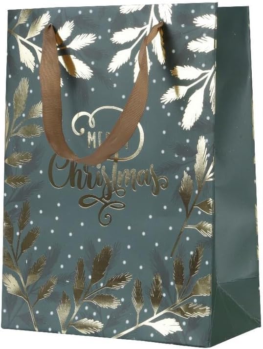 12" Green Pine Paper Giftbag