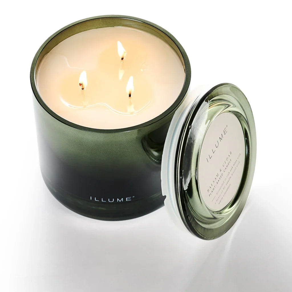 Balsam & Cedar Statement Glass Candle - Thumbnail 2