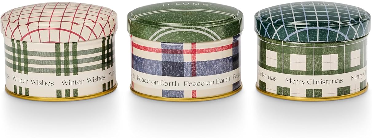 ILLUME Balsam & Cedar Noble Holiday Candle Tin Trio Gift Set - Thumbnail 2