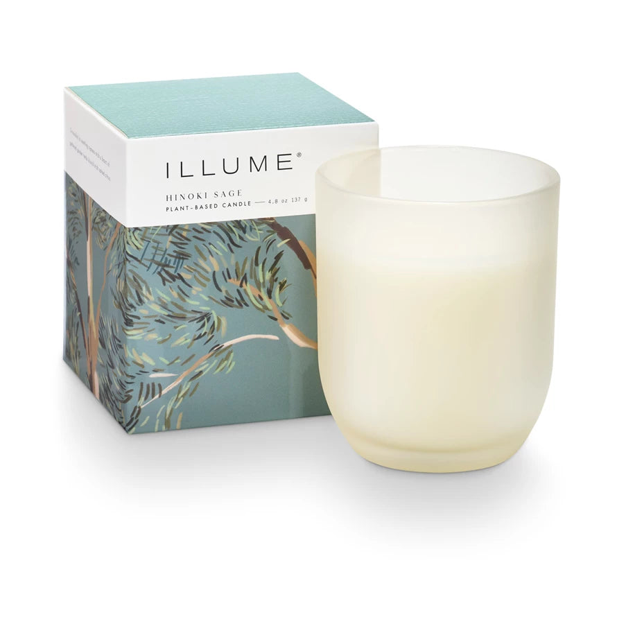 Hinoki Sage Baby Boxed Glass Candle