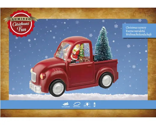 9" Red Pickup Truck Waterglobe