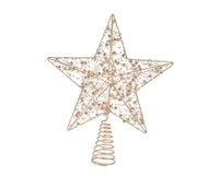 11" Gold/Warm White Treetop Star LED Mesh