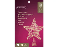 11" Gold/Warm White Treetop Star LED Mesh